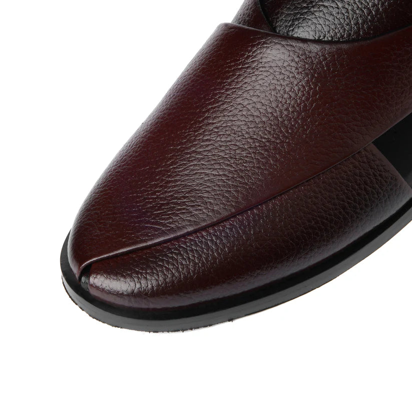 Maroon Peshawari Chappal