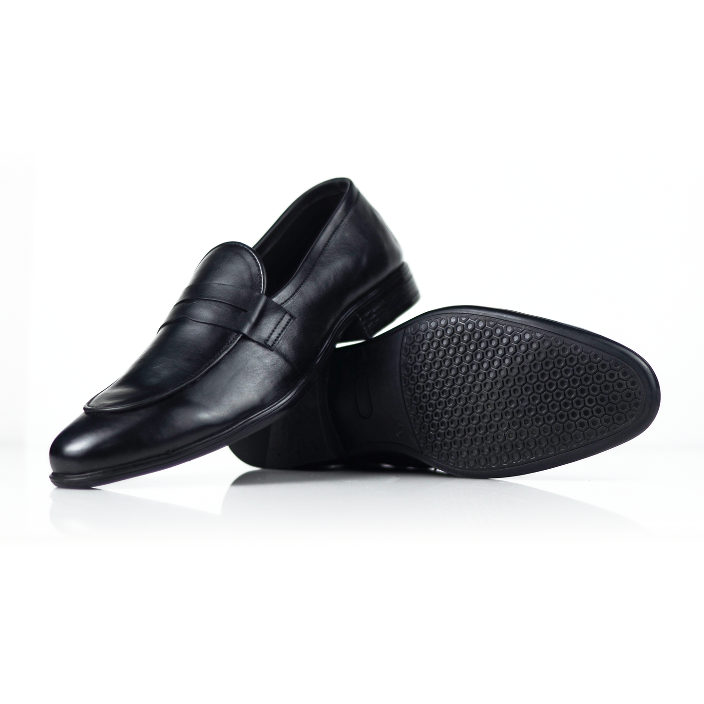Elnoir Black Penny Loafers