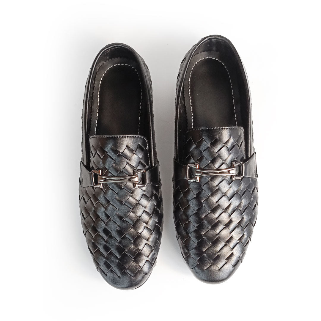 Woven Leather Loafers