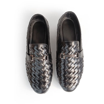 Woven Leather Loafers
