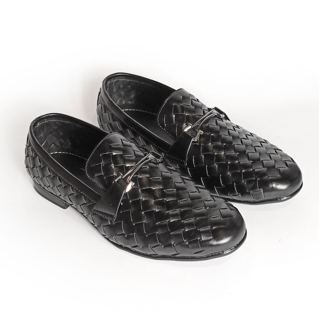 Woven Leather Loafers