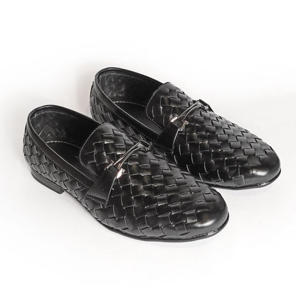 Woven Leather Loafers