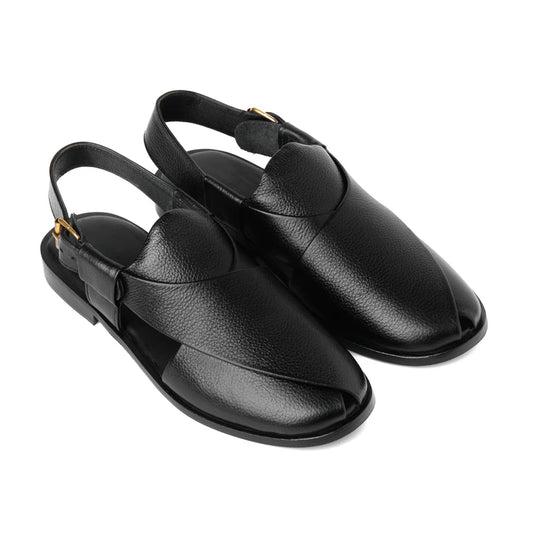 Black Peshaweri Chappal