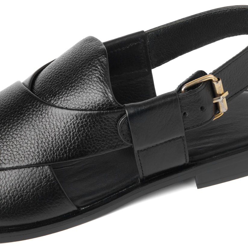 Black Peshaweri Chappal