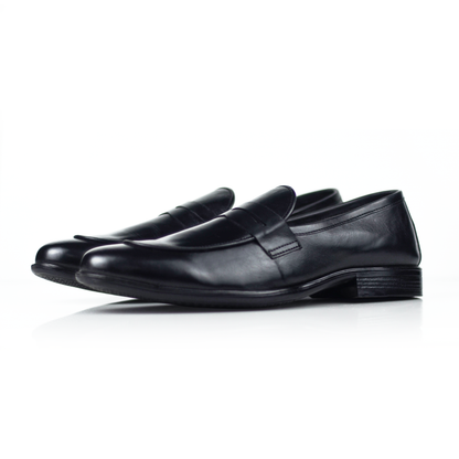 Elnoir Black Penny Loafers