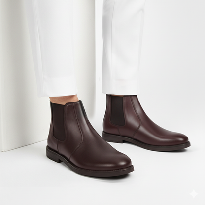Elnoir Classic Chelsea Boot - Dark Brown