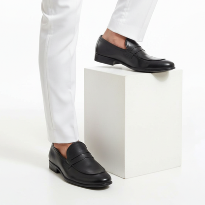 Elnoir Black Penny Loafers