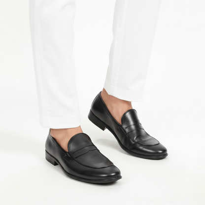 Elnoir Black Penny Loafers